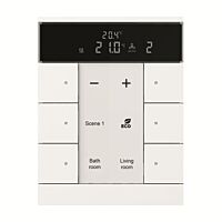 ABB TENTON Ovladač 2CKA006330A0036 6násobný kombinovaný s podružným termostatem, mechová bílá, SBS/U6.0.1-884