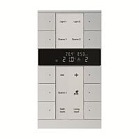 ABB TENTON Ovladač 2CKA006330A0068 10násobný kombinovaný, s ovládáním HVAC, snímačem CO₂ / vlhkosti, hliníková stříbrná, SBC/U10.0.1-83