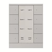 ABB TENTON Ovladač 2CKA006330A0074 8násobný s popisovým polem, se snímačem teploty, hliníková stříbrná, SB/U8.0.1-83