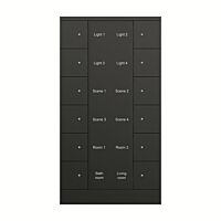 ABB TENTON Ovladač 2CKA006330A0079 12násobný s popisovým polem, se snímačem teploty, mechová černá, SB/U12.0.1-885