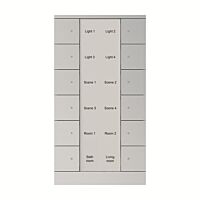 ABB TENTON Ovladač 2CKA006330A0080 12násobný s popisovým polem, se snímačem teploty, hliníková stříbrná, SB/U12.0.1-83