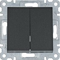HAGER Spínač LUMINA WL0043 řazení 5 10A 250V sériový IP20 černá mat