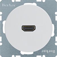 Zásuvka HDMI, Berker R.x, bílá lesk