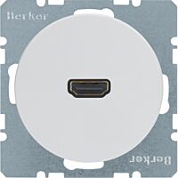 Zásuvka, HDMI, vývod zezadu 90°, Berker