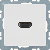 Zásuvka, HDMI, vývod zezadu 90°, Berker