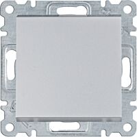 HAGER Spínač LUMINA WL0012 1-pólový řazení 1 10A 250V IP20 stříbrná mat