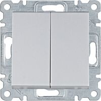 HAGER Spínač LUMINA WL0042 řazení 5 10A 250V sériový IP20 stříbrná mat