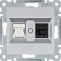 Zásuvka telefonní 1x RJ11 cat.3/ data 1x