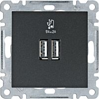 Zásuvka Lumina WL4213 USB 2.0A černá