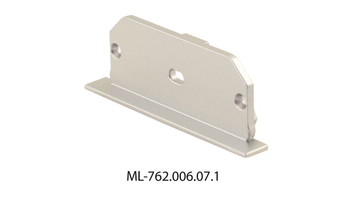 MCLED Koncovka pro VP s otvorem stříbrná