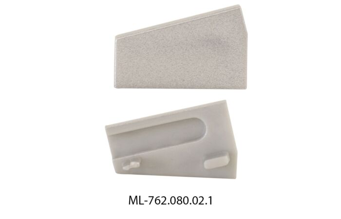 MCLED Koncovka pro SD pravá, stříbrná barva, 1ks