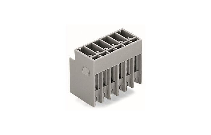 WAGO Konektor 769-635 s pájecími piny THT Pájecí kontakt 1,0 × 1,0 mm Rovné provedení, šedá