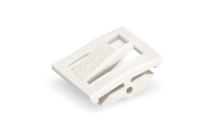 WAGO Západka 770-121 blokovací, Pro neupevněné spoje;Pro ruční ovládání; bílá