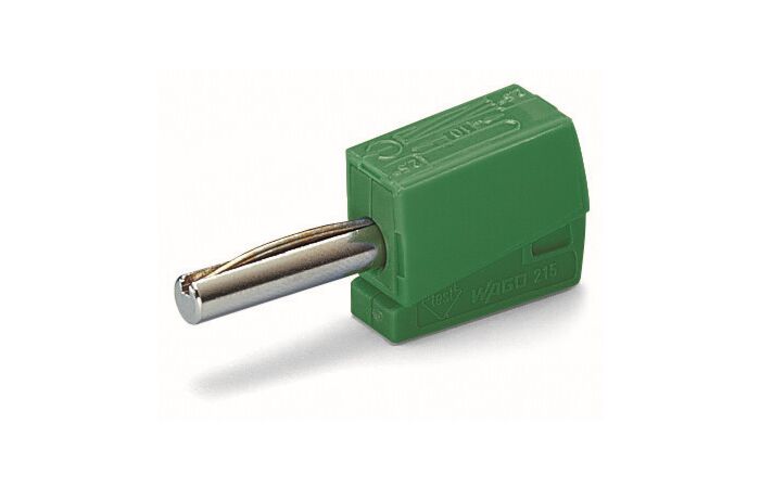 WAGO Konektor 215-411 Banánkový Pro průměr zásuvky 4 mm, zelená