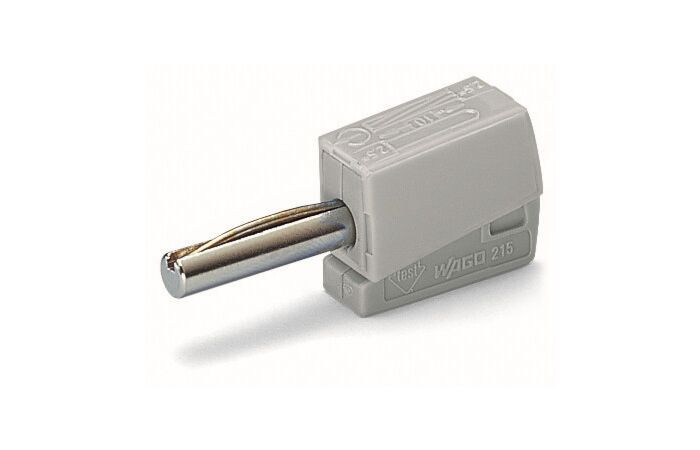 WAGO Konektor 215-811 Banánkový Pro průměr zásuvky 4 mm, šedá
