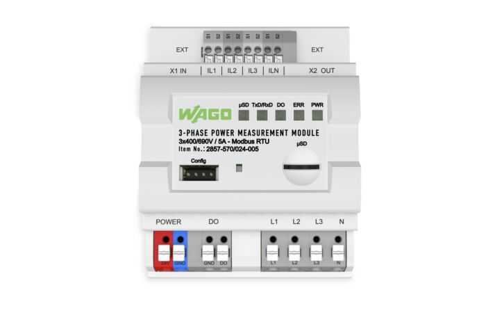 WAGO Převodník výkonu 2857-570/024-005 3fázový měřící 3x277/480 V/5 A 24 V DC
