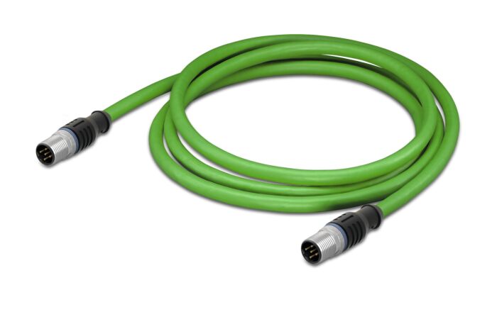 WAGO Kabel 756-1203/060-100 Ethernet zástrčka M12D  přímá  zelená 10m