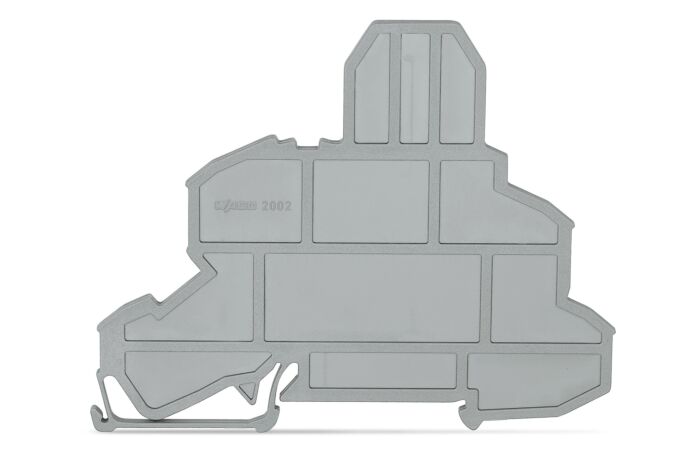 WAGO Deska 2002-1091 koncová pro pojistkové svorky 2mm, šedá