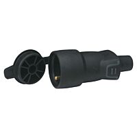 LEGRAND Zásuvka-Spojka 2PT+T 230V/16A krytka pryž IP44 černá