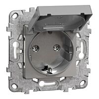 Zásuvka SCHUKO, 2P+E 250V/16A, IP44,alu