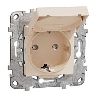 Zásuvka SCHUKO, 2P+E 250V/16A, IP44,béž.