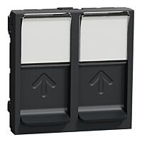 Deska Unica 2xRJ45 S-ONE 2m antracit