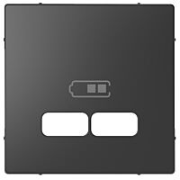 Centr. deska pro USB nabíječky, antracit