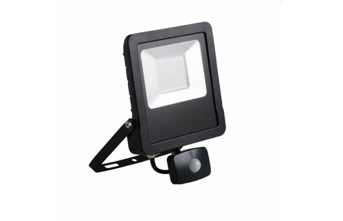 KANLUX Svítidlo LED ANTOS 50W 4000K reflektor IP44 černá s čidlem