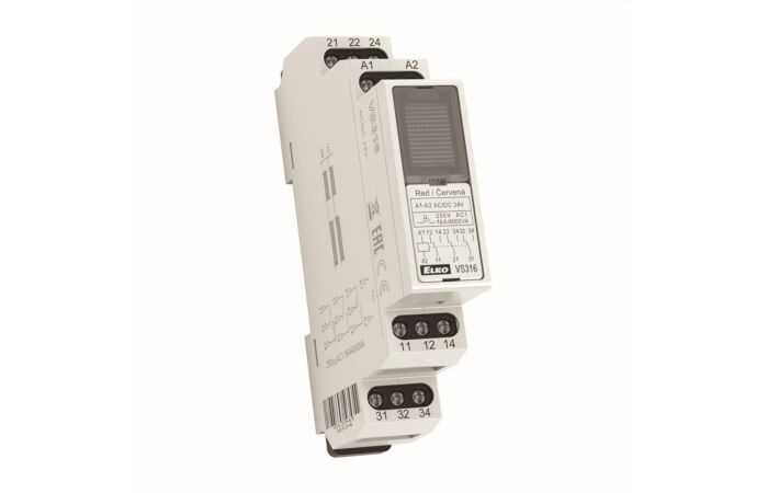 Relé VS316 3P 16A 24VAC/DC bílá