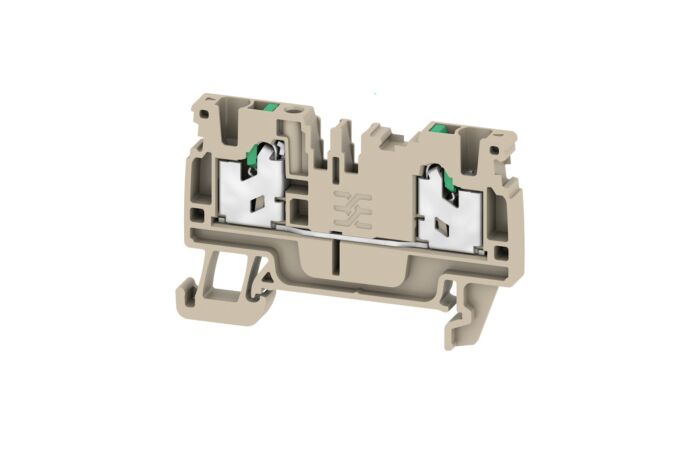 WEIDMÜLLER Svorka S2C 2.5 mm² 800 V, 24 A, průchozí, SNAP IN, počet připojení 2, tmavě béžová