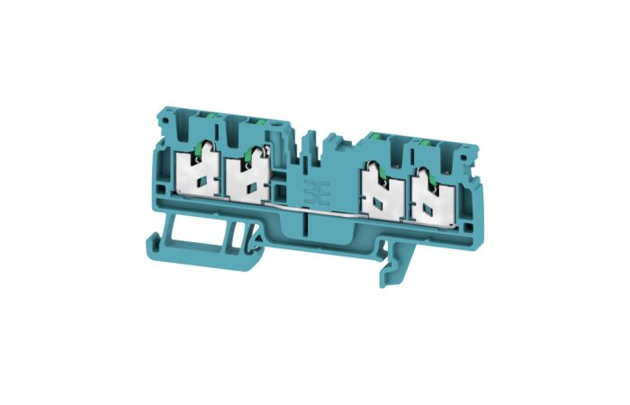 WEIDMÜLLER Svorka S4C 2.5 BL, 2.5 mm² 800 V, 24 A, průchozí, SNAP IN, počet připojení 4, světle modrá