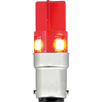 SIRENA Žárovka  baj. BA15D 12V LED rudá 40933