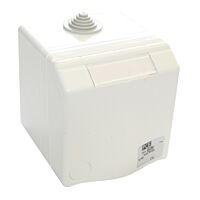 PCE Zásuvka 32A/400V nástěnná designová, 5-pólová, IP44, bílá