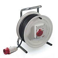 SCAME Přívod prodlužovací 30m, 1 zásuvka, s bubnem, černá