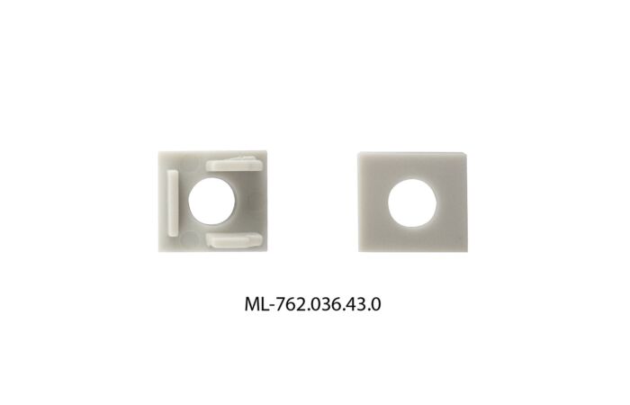 MCLED Koncovka bez otvoru pro AG, AR, AS, stříbrná barva, 1ks