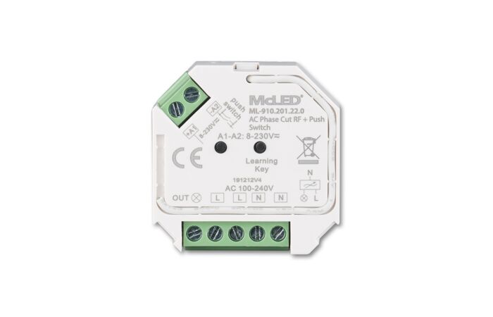MCLED Přijímač RF do krabičky pro ovládání svítidel max. 400W/ 1,5A/ 230VAC