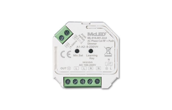 MCLED Přijímač do krabičky k RF ovladači pro stmívání svítidel 100-240V AC DIM IP20