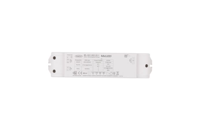 MCLED Zdroj pro LED pásky 50W DC24V/2,08A napájecí IP20 řízení DALI a tlačítko