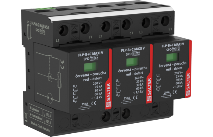 SALTEK Svodič I+II FLP-MAXI VS/3 bleskových proudů, kombinovaný