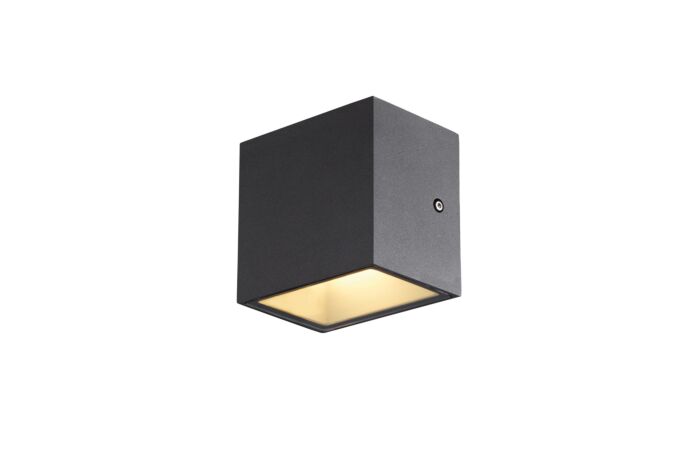 SLV Svítidlo LED SITRA S WL SINGLE, 6,2W, 620lm, 3000K-4000K, CCT switch, přisazené, IP44 antracit