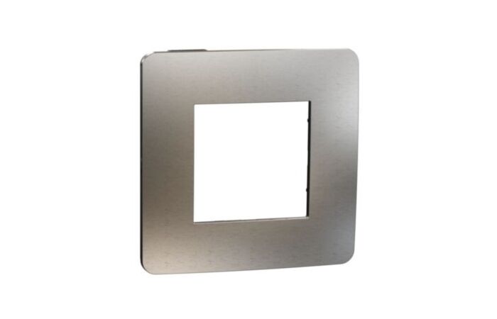 Rámeček Unica Metal jedn. White Alu/Čern