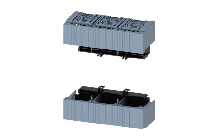 SIEMENS  Kryty připojovacího prostoru velikost 2, pro 3pól. provedení, se zvýšenou ochranou ze zadní strany, sada horní a dolní kryt  typ 3NP1953-1CD00