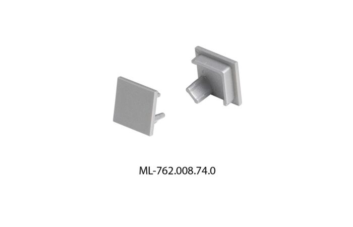 MCLED Koncovka pro RD bez otvoru stříbrná