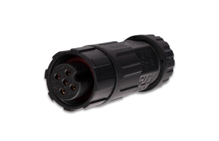 Zásuvka s maticí M16 5pinů pájecí IP67