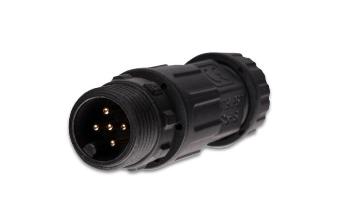 Vidlice bez matice M16 5pinů pájecí IP67