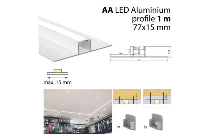 Hliníkový profil pro sádrokartony AA 1m