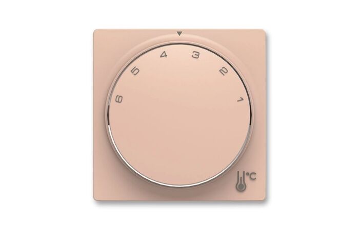 ABB Zoni 3292T-A00300 242 Kryt termostatu prostorového s otočným ovládáním, s upevňovací maticí pudrová