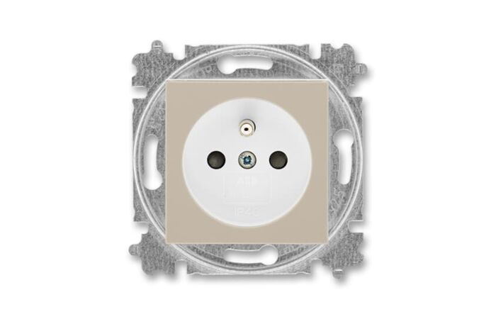 ABB LEVIT Zásuvka 6619H-A06357 18 s clonkami, bezšroubové svorky, IP40, macchiato / bílá