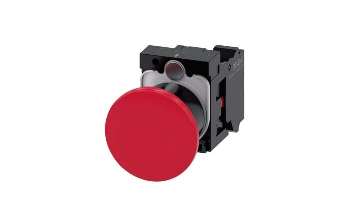 SIEMENS Tlačítko hřibové, 22 mm, kulaté, plast, červená, 1 NC