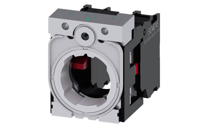 SIEMENS Držák pro 3 moduly, kov, 1 NC, 1 NC, šroubová svorka